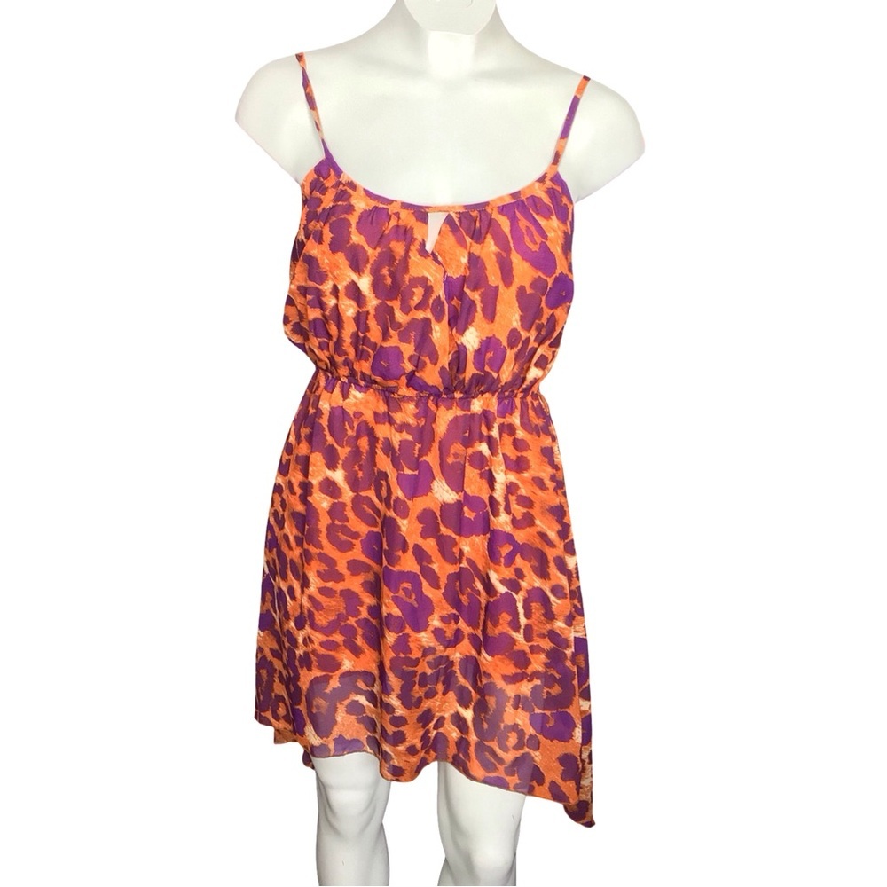Sequin Hearts Vibrant Orange and Purple Dress